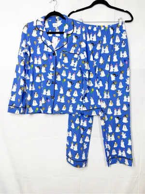 Bedhead PJs X Anthropologie That’s The Spirit Ghost Halloween Classic Jersey Set thumbnail 3