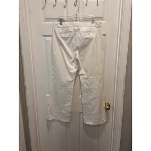 Banana Republic Martin Fit White Wide Leg Chino Pants Womens 14 Nautical Minimal thumbnail 6