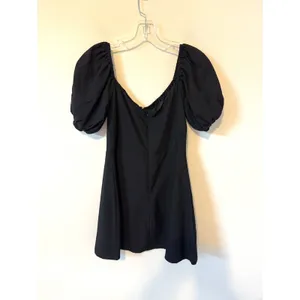 Peppermayo Puff Sleeve Victorian Mini Dress Black Size 6 NEW thumbnail 3