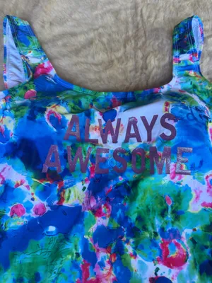 Emme Jordan Womens 'Always Awesome' One-Piece Swimsuit Colorful thumbnail 3