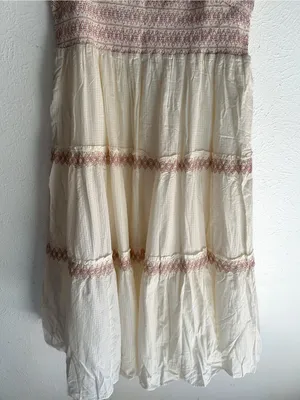 Madewell Embroidered Lucie Midi Dress 3X Off White Cotton Cottagecore thumbnail 5