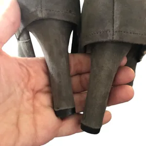 Franco Sarto A-Lady Gray Suede Leather Fold Down Heeled Boots Side Zip Sz 7M thumbnail 6