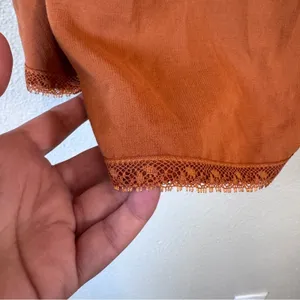 Built By Dreamers Orange Lace Trim Camisole Top Women M Feminine Delicate Blouse thumbnail 2