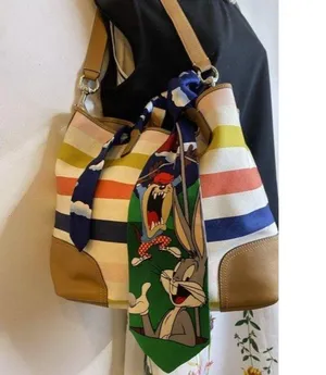 coach tote w shoulder w add on looney tunes tie mu thumbnail 6