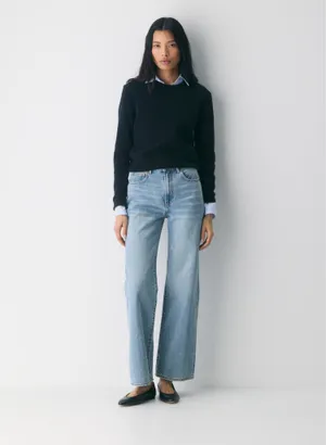 Aritzia Denim Forum The Farrah Hi-Rise Wide Jean in 7 Yrs Bleu Taboo thumbnail 3