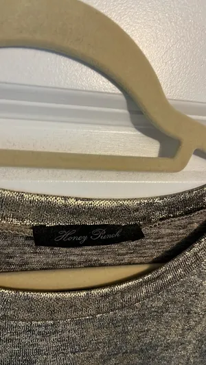Honey Punch Pale Gold Short Sleeve Top thumbnail 3