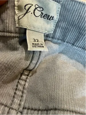 Women's J.Crew Corduroy Straight Leg Pants Size 32 Grey thumbnail 4