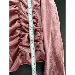 Love, Fire Womens Pink Velour Ruched Long Sleeve Top Whimsigoth Fairy NWT Sz‎ XL thumbnail 9