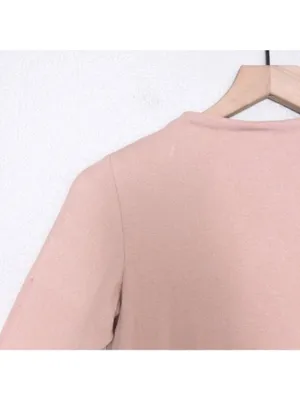 Naked Wardrobe The NW Crop Top L Shapewear Stretch Double Lined Nude Mockneck thumbnail 10
