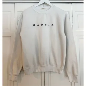 Brandy Melville John Galt one size white MADRID crewneck sweatshirt thumbnail 2