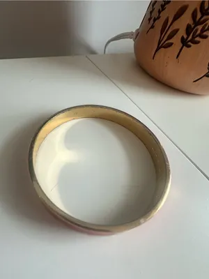 kate spade Pink Enamel Spade Bangle Bracelet thumbnail 2