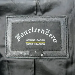 Vintage 90s Fourteen Zero Black Leather Jacket thumbnail 8