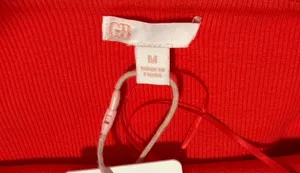 GB Gianni Bini NWT Sz M Red Ribbed Knit Drop Waist Balloon Hem Mini Dress Y2K thumbnail 6