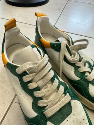 Steve Madden EVERLIE sneakers green and white leather thumbnail 3