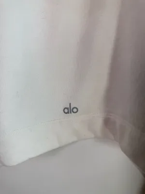 Alo Yoga White Cropped Hoodie Size S thumbnail 5