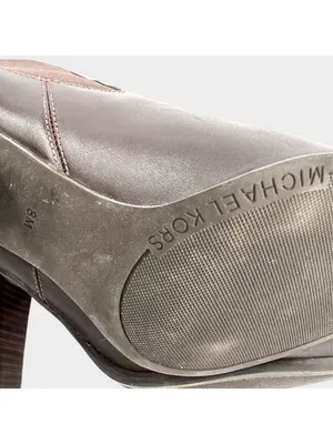MICHAEL Michael Kors Lottie Chocolate Brown Leather Heeled Ankle Booties Size 8 thumbnail 9