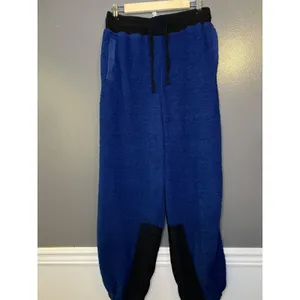 FP Movement Pants Womens Medium Blue Sherpa Fleece Joggers Lined Colorblock thumbnail 2