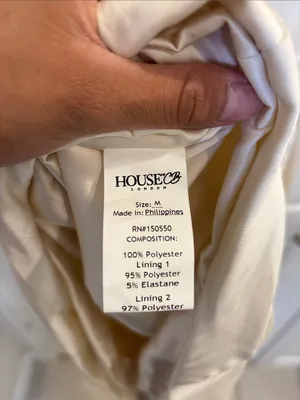 House of CB Joy Ivory Draped Corset Mini Dress Scarf Size M thumbnail 4