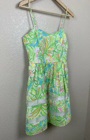 Lilly Pulitzer Ollie Fit Flare Dress Elephant Ears thumbnail 2