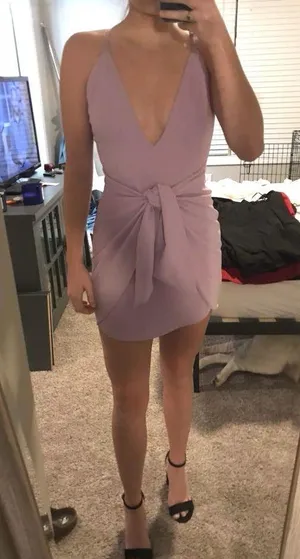 Tobi Lavender Tie Cocktail Dress thumbnail 6