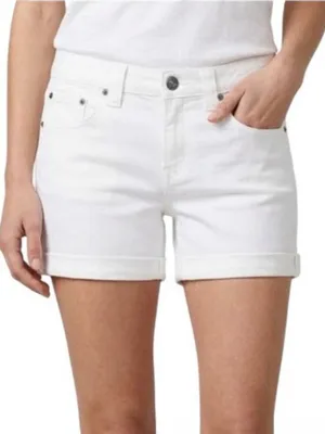 J. Crew Denim Roll-up Cotton Short in White Size 0 thumbnail 1
