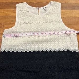 ‎joie white & black tiered eyelet dress M thumbnail 9