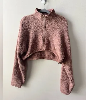Skims cozy knit cropped sweater thumbnail 1