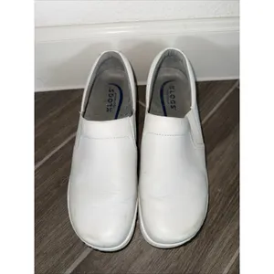 Klogs Womens Naples White Leather 9.5 Clog Nursing Shoes Closed Back Slip On thumbnail 2