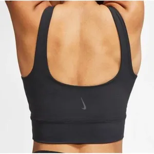 Nike Medium Sports Bra Yoga Dri-FIT Alate Curve Black DR7795-010 Workout Top thumbnail 1