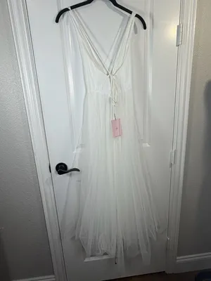 Hello Molly The Only One Maxi Dress White Tulle Size 4 thumbnail 10