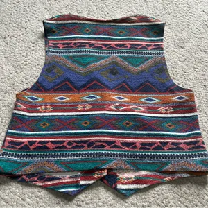 Vintage Bonkers In California Vest Navajo Western Native American Women Size M thumbnail 5