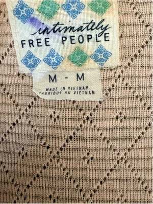 Free People 3/4 Sleeve Henley Top Size M Peach thumbnail 7