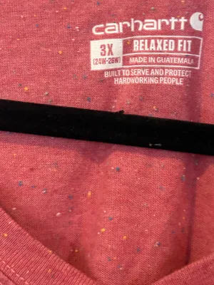 Carhartt pink marled knit relaxed fit v neck size 3X thumbnail 5