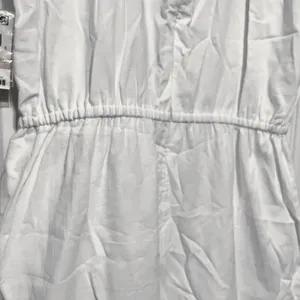 Maison Jules White with Navy Embroidery Sleeveless Midi Dress NEW size Small thumbnail 6