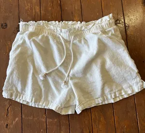 Hang Ten Linen Rayon White Drawstring Lounge Shorts thumbnail 1