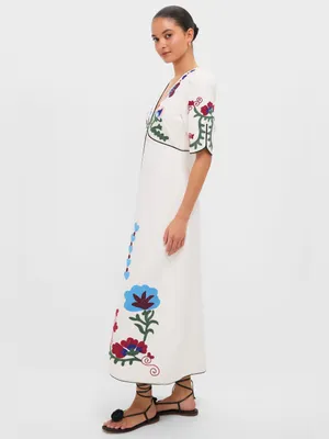 NWT Hunter Bell Margaritte Stitchtopia Embroidered Maxi Dress Size 6 thumbnail 16