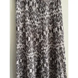Garnet Hill Maxi Dress Womnes Medium Brown Cream Halter Cotton Gauze Resort thumbnail 4