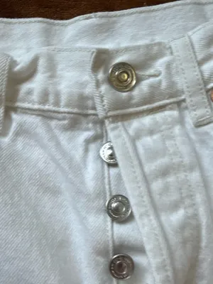 All Saints Distressed Cut Off Shorts White Size 27 thumbnail 3