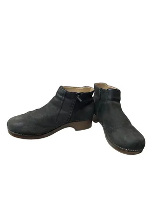 Dansko womens black leather mid ankle casual slip on boots sz 11.5-12 SKU 10-825 thumbnail 2