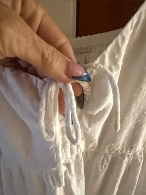 Hollister White Ruffle Strap Tie-Front Peplum Camisole thumbnail 4