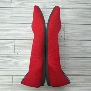 Rothys‎ The Point Red Pointed Toe Knit Flats Womens Size 8 Sustainable Washable thumbnail 2