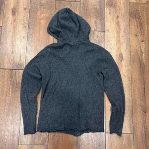Citizen Cashmere Paris Zip Grey Hoodie Lounge Cozy Longsleeve Sweatshirt Size L thumbnail 4
