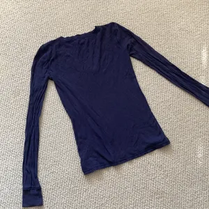 Bella Swan Fitted Long Sleeve Shirt Navy Blue Y2K Indie Sleaze V-Neck Cotton S thumbnail 9