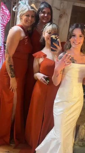Azazie Rust Dress thumbnail 8