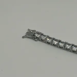 Moissanite Tennis Bracelet Silver 5mm 8 Inch Brand New VVS1 Crazy Shine No Pass thumbnail 4