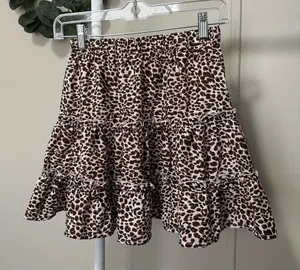 Cheetah Print Faux Tiered Lightweight Mini Skirt size XS thumbnail 1
