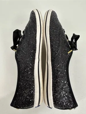 Kate Spade x Keds Black Glitter Sneakers Size 10 thumbnail 4