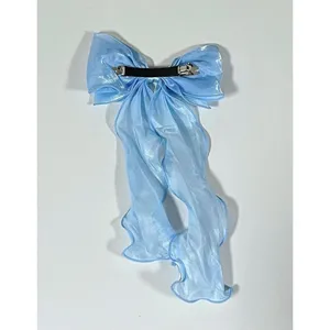 Blue Frill Bow Hair Clip Accessory 🩵 thumbnail 3