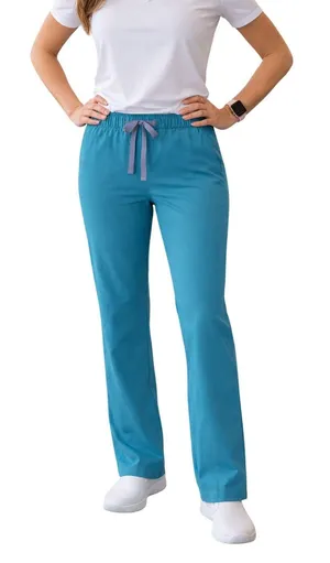 FIGS Teal Scrub Pants Drawstring Elastic Waist – Size L (34–39) Inseam 30 thumbnail 1