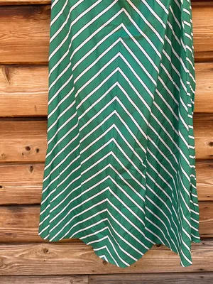 Few Moda o.p.t Green Size M Noelle Stretch Cotton Halter Long Striped Maxi Dress thumbnail 9